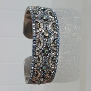 Sorelli Crystal Encrusted Cuff Bracelet.
